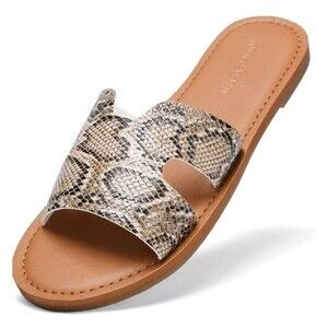 Flat slide sandals
